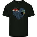 Love Flag Montserrat Football Mens Cotton T-Shirt Tee Top Black