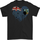 Love Flag Montserrat Football Mens Gildan Cotton T-Shirt Black
