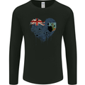 Love Flag Montserrat Football Mens Long Sleeve T-Shirt Black