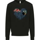 Love Flag Montserrat Football Mens Sweatshirt Jumper Black