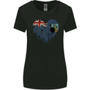 Love Flag Montserrat Football Womens Wider Cut T-Shirt Black