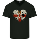Love Flag N. Ireland Northern Football Rugby Mens V-Neck Cotton T-Shirt Black