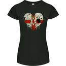 Love Flag N. Ireland Northern Ulster Football Rugby Womens Petite Cut T-Shirt Black