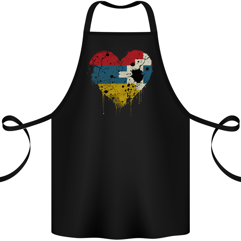 Love Flag Nagorno Karabakh Football Cotton Apron 100% Organic Black
