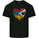 Love Flag Nagorno Karabakh Football Mens Cotton T-Shirt Tee Top Black