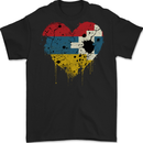 Love Flag Nagorno Karabakh Football Mens Gildan Cotton T-Shirt Black