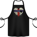 Love Flag Netherlands Antilles Football Cotton Apron 100% Organic Black