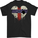 Love Flag Netherlands Antilles Football Mens Gildan Cotton T-Shirt Black