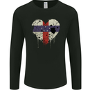 Love Flag Netherlands Antilles Football Mens Long Sleeve T-Shirt Black