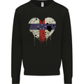 Love Flag Netherlands Antilles Football Mens Sweatshirt Jumper Black