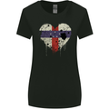 Love Flag Netherlands Antilles Football Womens Wider Cut T-Shirt Black