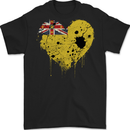 Love Flag Niue Football Mens Gildan Cotton T-Shirt Black