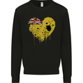 Love Flag Niue Football Mens Sweatshirt Jumper Black