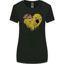 Love Flag Niue Football Womens Wider Cut T-Shirt Black