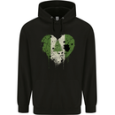 Love Flag Norfolk Island Football Mens 80% Cotton Hoodie Black