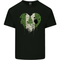 Love Flag Norfolk Island Football Mens Cotton T-Shirt Tee Top Black