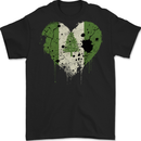 Love Flag Norfolk Island Football Mens Gildan Cotton T-Shirt Black