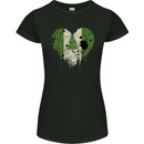 Love Flag Norfolk Island Football Womens Petite Cut T-Shirt Black