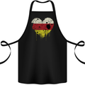 Love Flag North Ossetia Football Cotton Apron 100% Organic Black