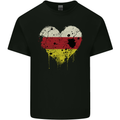 Love Flag North Ossetia Football Mens Cotton T-Shirt Tee Top Black