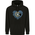 Love Flag Northern Mariana Islands Football Childrens Kids Hoodie Black