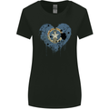 Love Flag Northern Mariana Islands Football Womens Wider Cut T-Shirt Black