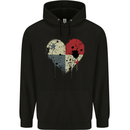 Love Flag Panama Football Mens 80% Cotton Hoodie Black