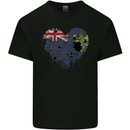 Love Flag Pitcairn Islands Football Kids T-Shirt Childrens Black