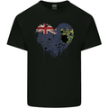 Love Flag Pitcairn Islands Football Mens Cotton T-Shirt Tee Top Black