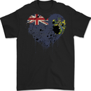 Love Flag Pitcairn Islands Football Mens Gildan Cotton T-Shirt Black