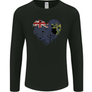 Love Flag Pitcairn Islands Football Mens Long Sleeve T-Shirt Black