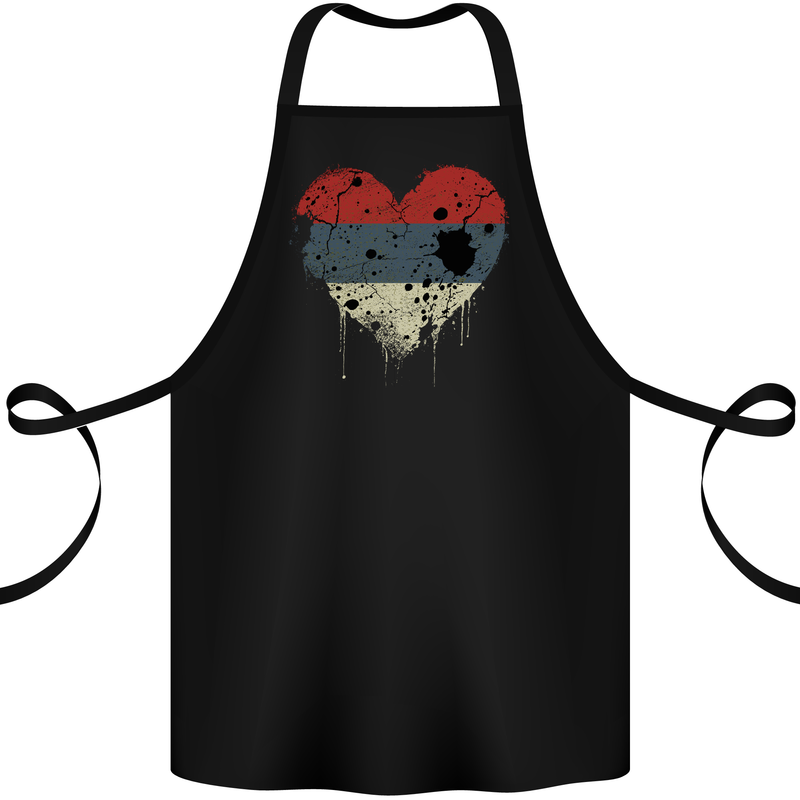 Love Flag Republika Srpska Football Cotton Apron 100% Organic Black
