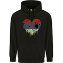 Love Flag Republika Srpska Football Mens 80% Cotton Hoodie Black
