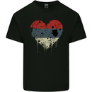 Love Flag Republika Srpska Football Mens Cotton T-Shirt Tee Top Black