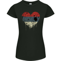 Love Flag Republika Srpska Football Womens Petite Cut T-Shirt Black