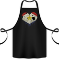 Love Flag Saba Football Cotton Apron 100% Organic Black