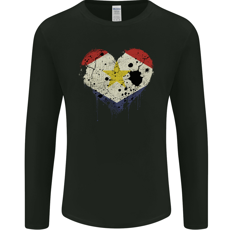 Love Flag Saba Football Mens Long Sleeve T-Shirt Black