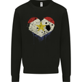 Love Flag Saba Football Mens Sweatshirt Jumper Black