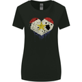 Love Flag Saba Football Womens Wider Cut T-Shirt Black
