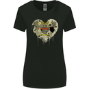 Love Flag Saint Barthelemy Football Womens Wider Cut T-Shirt Black