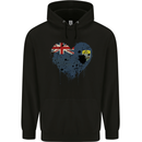 Love Flag Saint Helena Football Mens 80% Cotton Hoodie Black