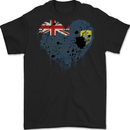 Love Flag Saint Helena Football Mens Gildan Cotton T-Shirt Black