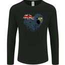 Love Flag Saint Helena Football Mens Long Sleeve T-Shirt Black