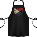 Love Flag Saint Martin Football Cotton Apron 100% Organic Black