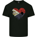 Love Flag Saint Martin Football Mens Cotton T-Shirt Tee Top Black