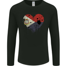 Love Flag Saint Martin Football Mens Long Sleeve T-Shirt Black