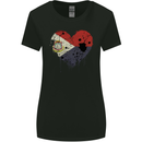 Love Flag Saint Martin Football Womens Wider Cut T-Shirt Black