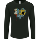 Love Flag Saint Pierre and Miquelon Mens Long Sleeve T-Shirt Black