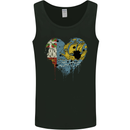 Love Flag Saint Pierre and Miquelon Mens Vest Tank Top Black