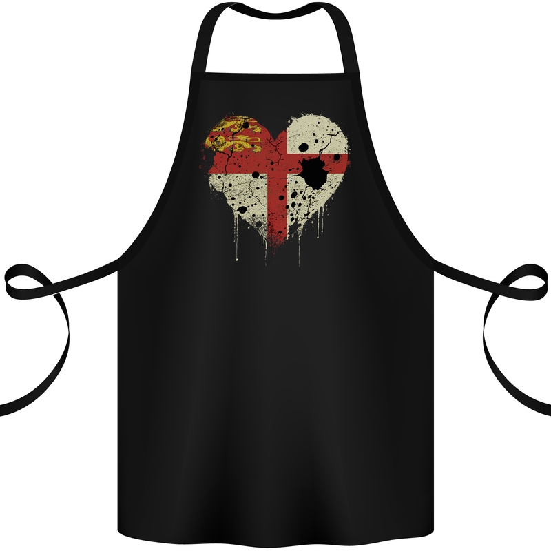 Love Flag Sark Football Cotton Apron 100% Organic Black